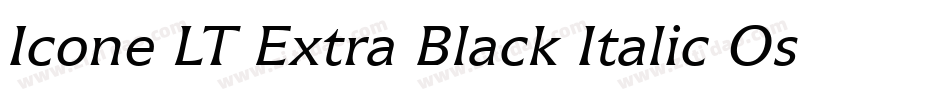 Icone LT Extra Black Italic OsF字体转换